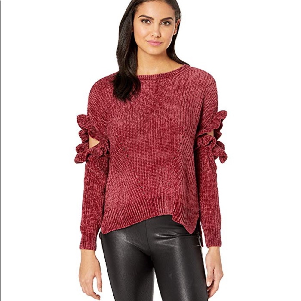 NEW Romeo & Juliet Couture Ruffle Sweater Large - Picture 3 of 3